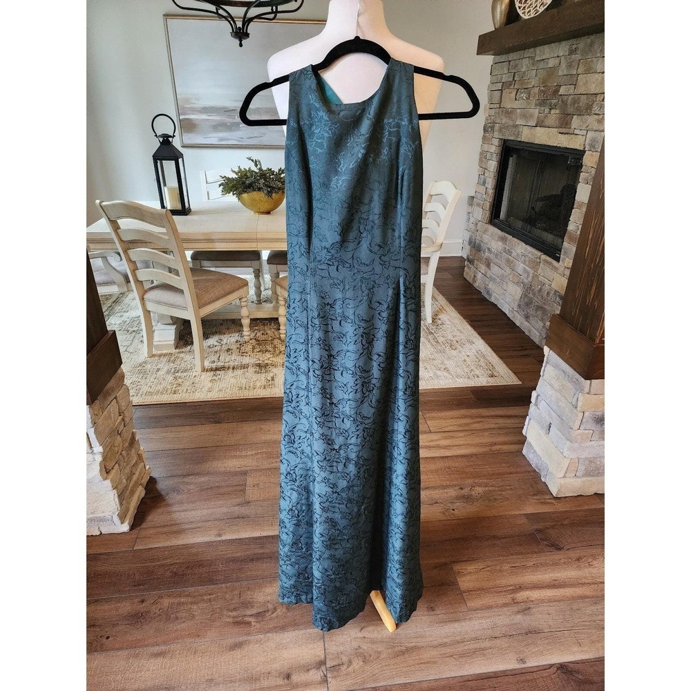 Vintage 80s 90s Fomral Prom Homecoming Emerald‎ Green Dress